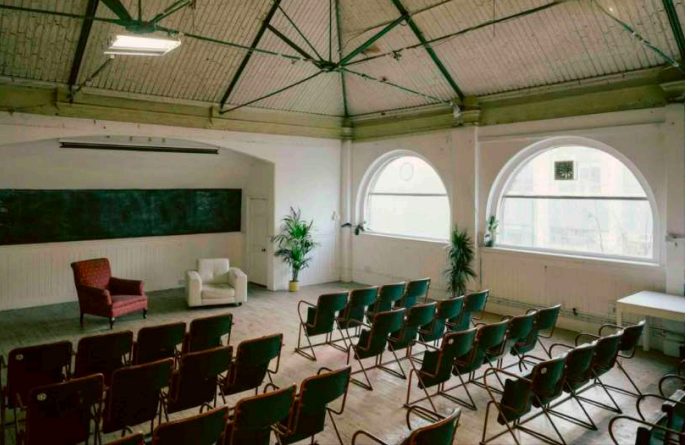 The 100-seat theatre space at Playhouse East