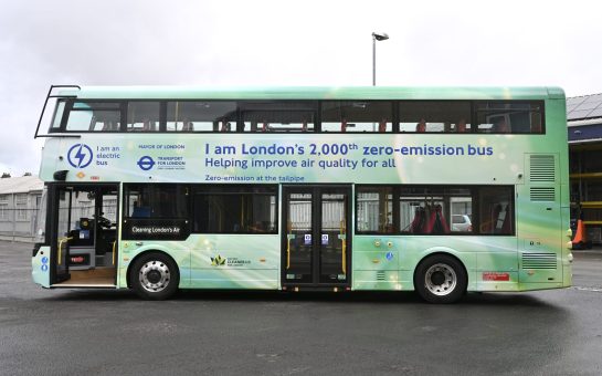 Specially wrapped 2000th zero-emission bus. Photo Credit - Transport for London