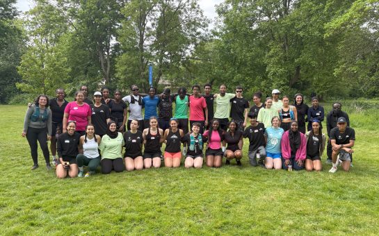Group picture of Alpine Run Project participants after running meet