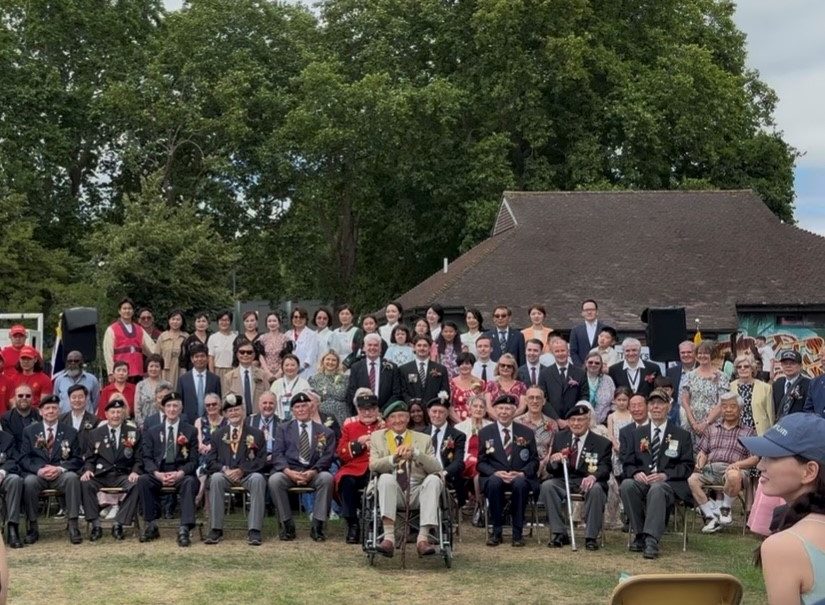 An image of the crowd at the veterans event