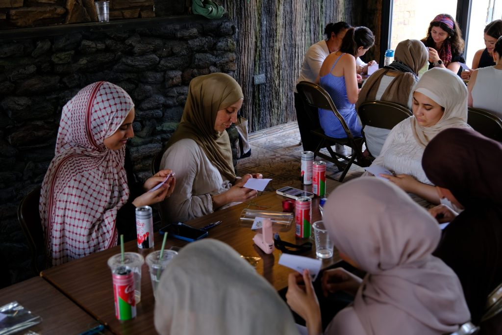 Tatreez Workshop held by Kaaf-nūn and the Tatreez Collective at Palestine House.
Credit: Barath Menon.