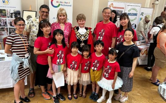 A photo of a group of Multicultural Richmond members at the Refugee Week 2025 event.