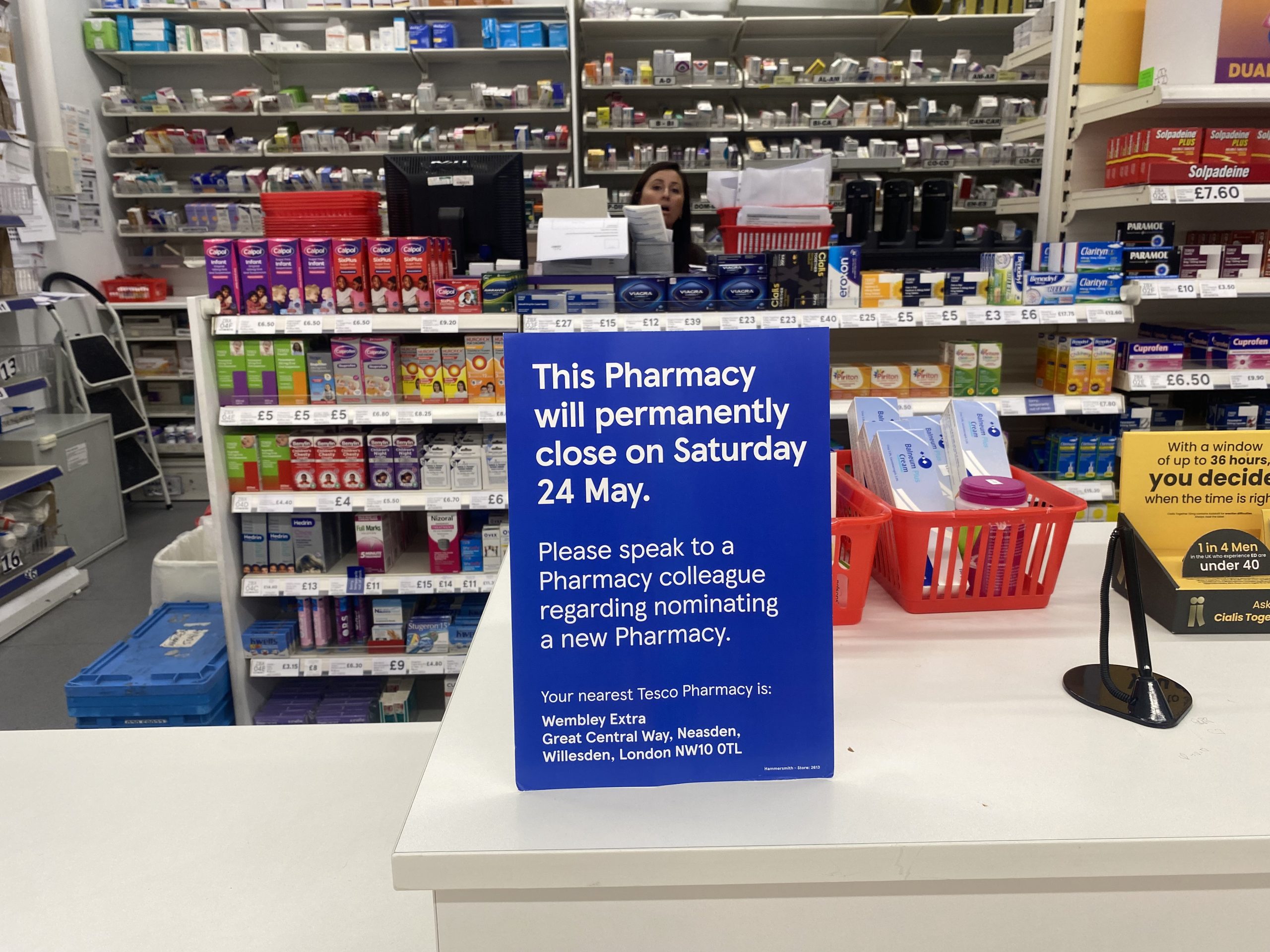 Brook Green Tesco Pharmacy closure in May upsets community