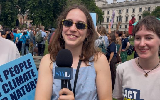 Young climate activist at Westminster