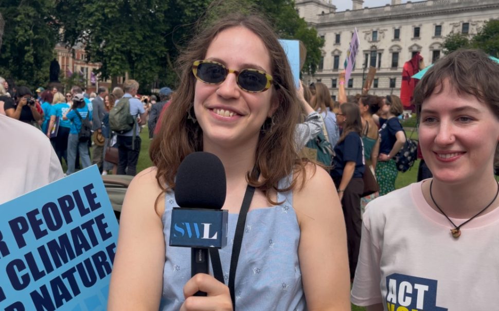 Young climate activist at Westminster