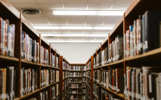 Library with many books