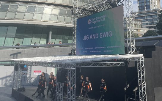 Stage and performers at the Great Get Together 2025