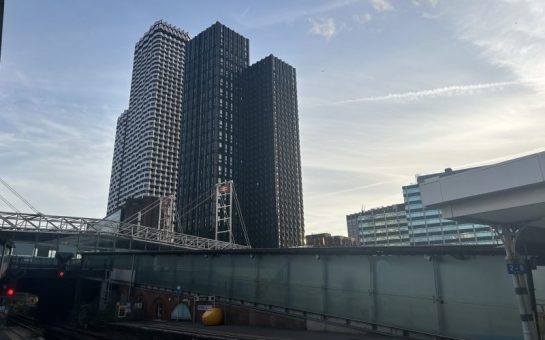 East croydon skyline taken from inside the train station