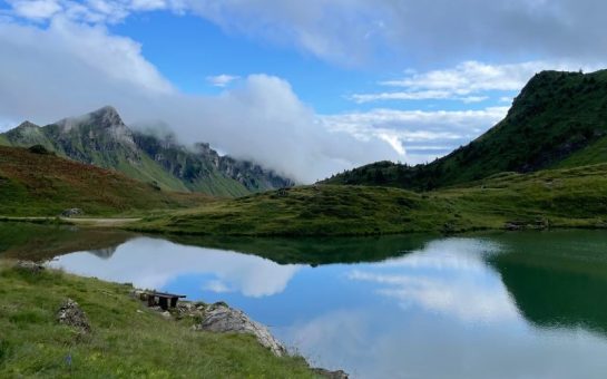 Looking out over Lac Vert (Credit: Olivia Franks)