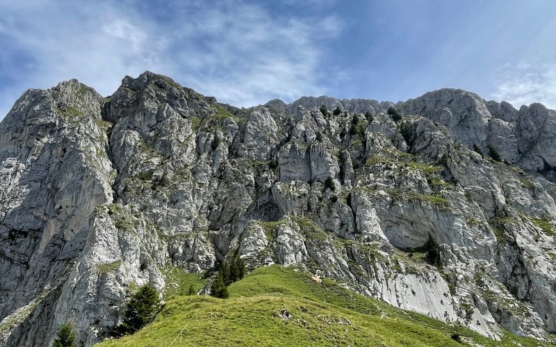 Les Cornettes de Bise rock face. 