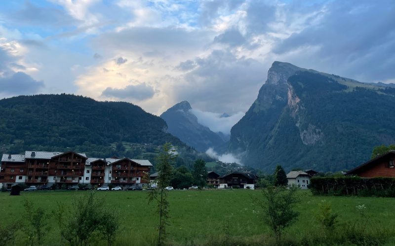 View from Samoëns to the mountains above. 