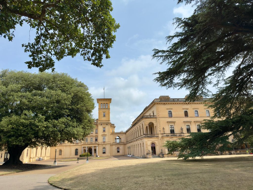 Photo credit: Kitt Garrett, Osborne House front door to the left of the tower, under the Portland stone porte-cochère.