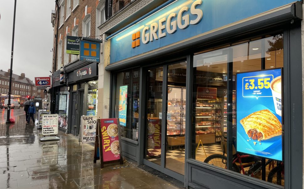 Greggs bakery shop on Twickenham High Street