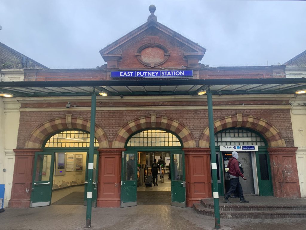 the front of East Putney station