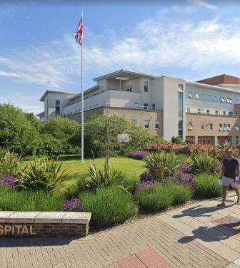 An outside shot of Queen Mary's Hospital, Putney.