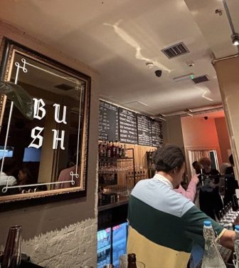 The Bush Tavern in Shepherds Bush on opening night. A picture of the bar serving Bird House Brewery drinks and cocktails.