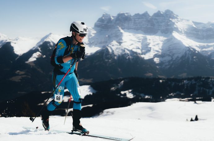 Skimo competitor Iain Innes (Photo alone credit : ISMF / Toño Miranda)