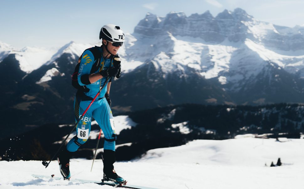 Skimo competitor Iain Innes (Photo alone credit : ISMF / Toño Miranda)