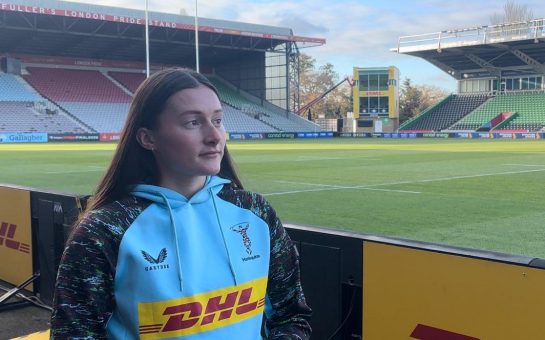 Lucy Packer standing at the Stadium