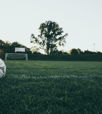 Football on a football field