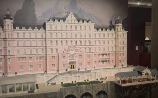 The model of the Grand Budapest Hotel from the Wes Anderson film.