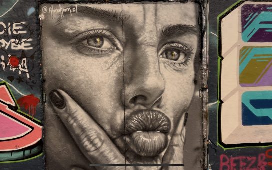 Graffiti inside the Leake street arches.