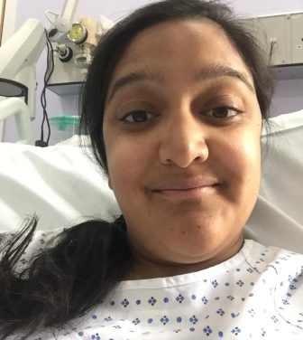 Sanju Pal takes selfie from hospital bed