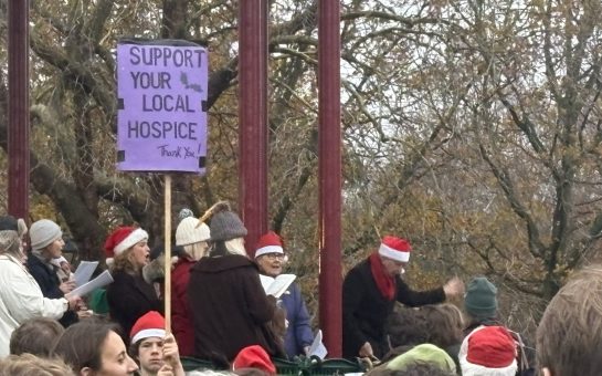 Carollers at Clapham Common bandstand.