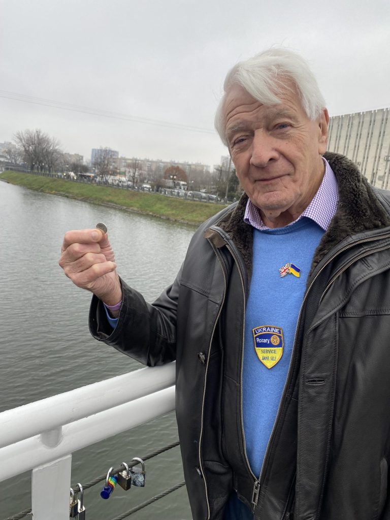 Robin Jowit, former Mayor of Richmond, in Ukraine.