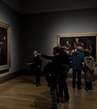 Orrery and The Air Pump pictured next to each other in gallery space