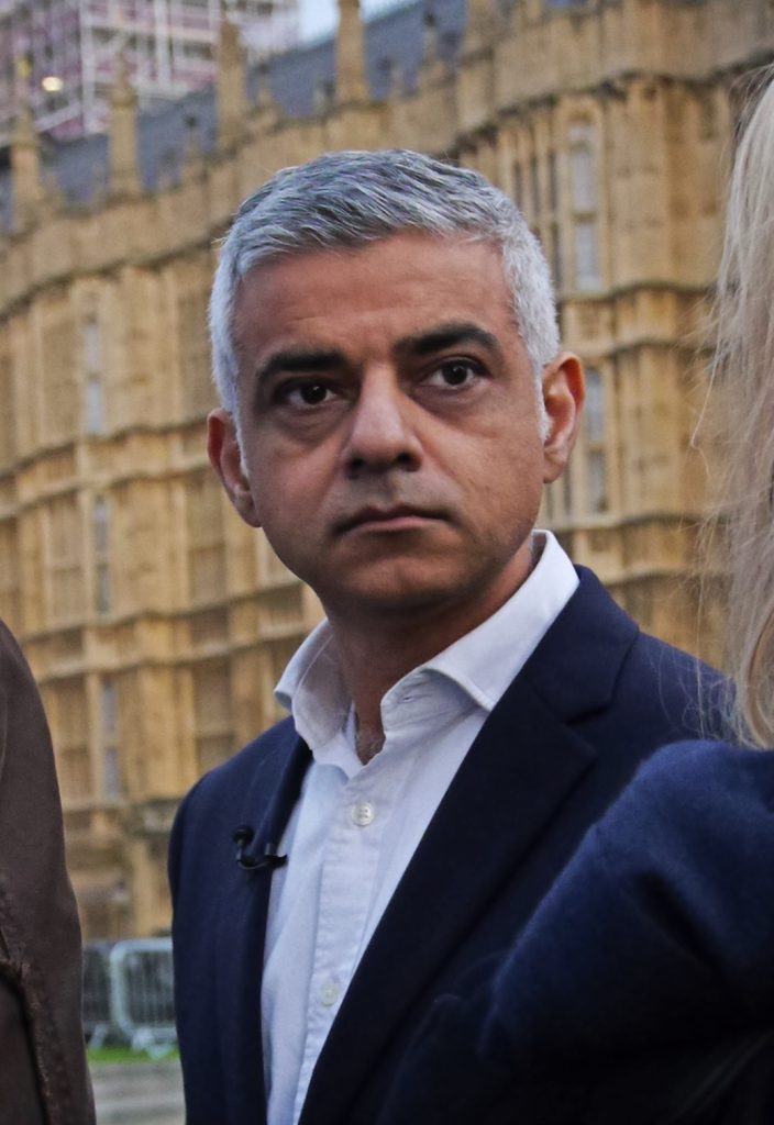 London Mayor Sir Sadiq Khan who pledged to open public toilets at Morden Underground Station in Autumn 2025, pictured in 2017.
