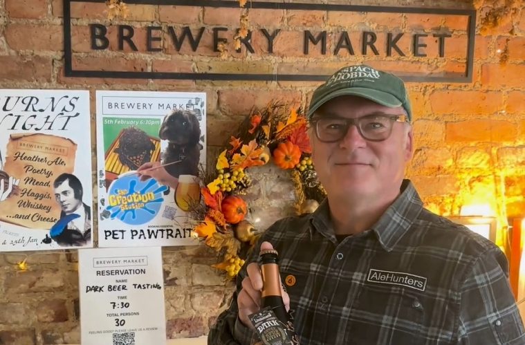 Ale Hunters founder Paul Davies poses with one of his favourite craft beers.