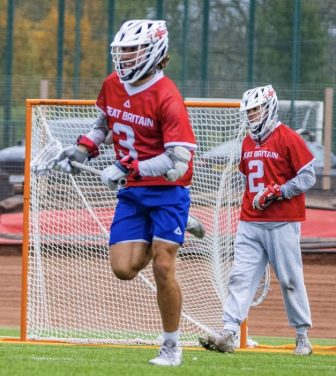 Ben Page-Laycock (Team GB, the organiser of the clinic) playing for Great Britain in 2025