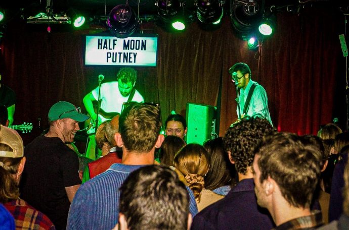 Band performs in front of packed crowd at Half Moon Putney