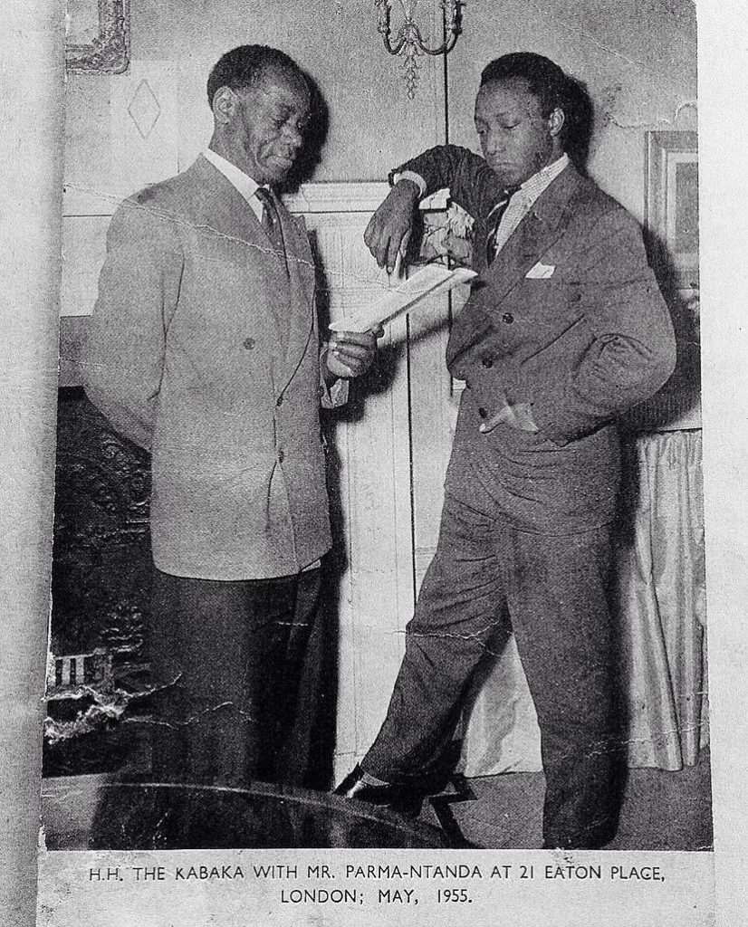 My great-grandfather, Musa Parma-Ntanda, joining the King of the Buganda Kingdom in exile in London