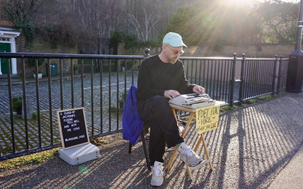 Luke Davis is a poet-for-hire on London's South Bank