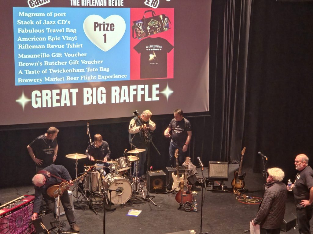 Picture of band rehearsing at the exchange in Twickenham