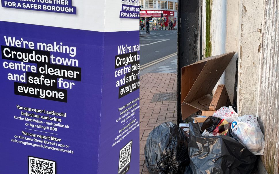 Rubbish on the ground