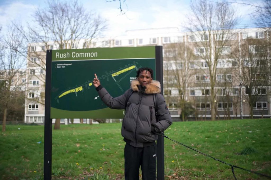 Zvikomborero Chihoro poses in Brixton Rush Common