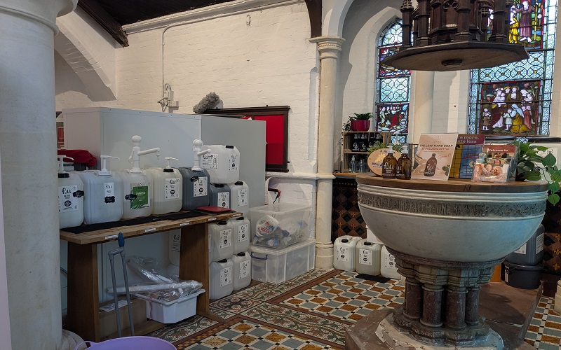 A refill station at Ascension