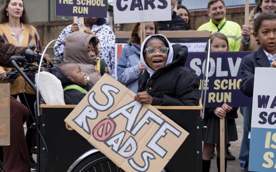 Lewisham parents and children ask for safer streets, photo taken by Becky Mursell