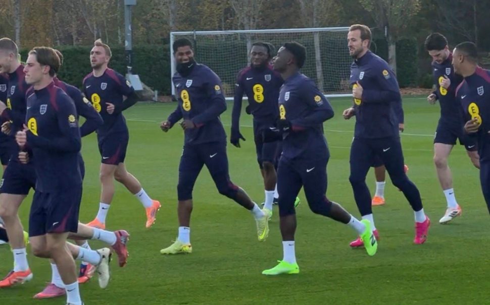 Image of the England men's team training