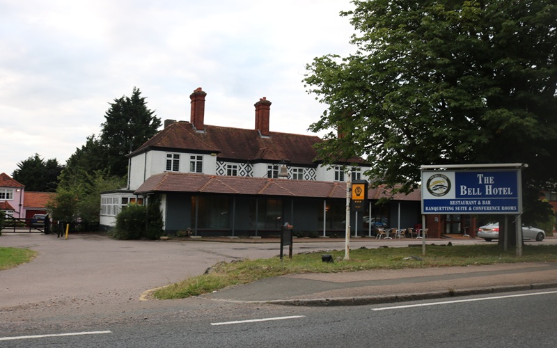 The outside of the Bell Hotel in Epping, Essex