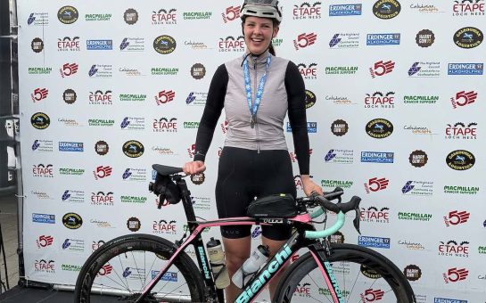 Ellie Ritchie, who is cycling 220 miles from Manchester to London for Ambitious about Autism