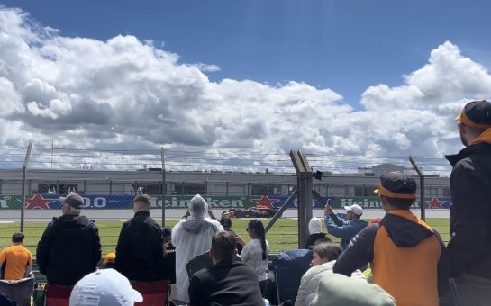 A crowd watching the Silverstone Grand Prix in 2024