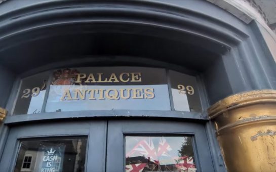 The frontage of Palace Antiques in East Molesey.