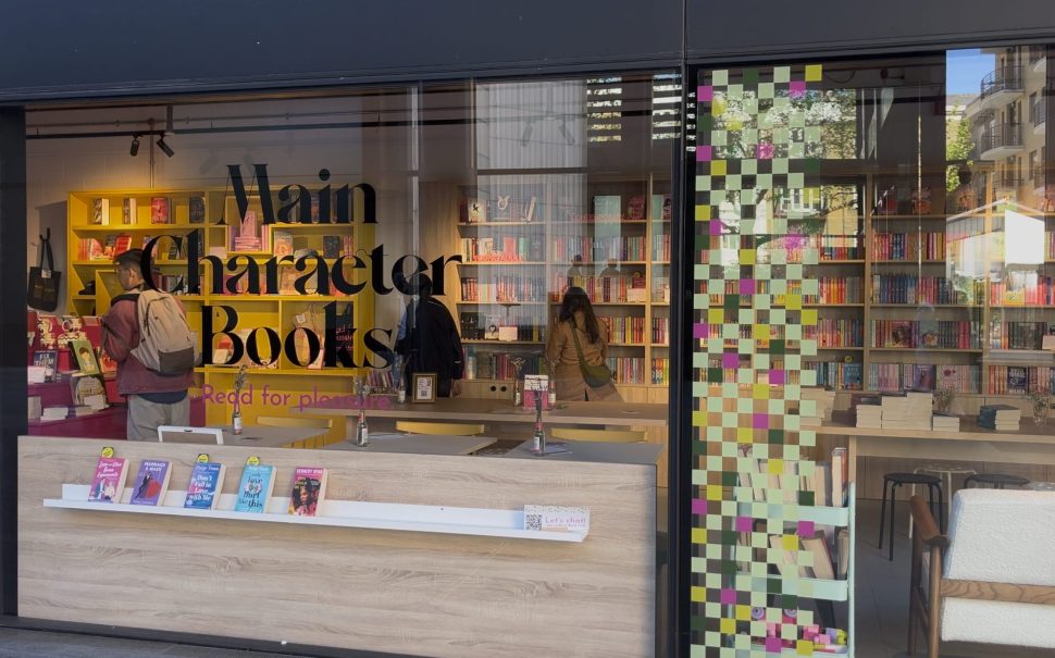 Outside of new romance bookstore in London - Main Character Books