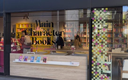 Outside of new romance bookstore in London - Main Character Books