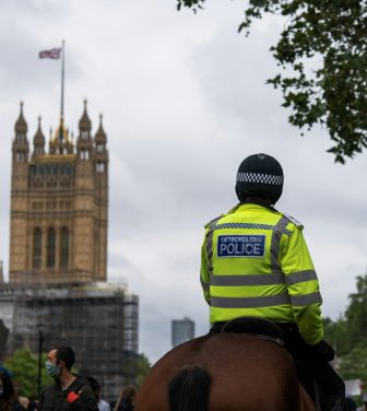 Police officer on a horse