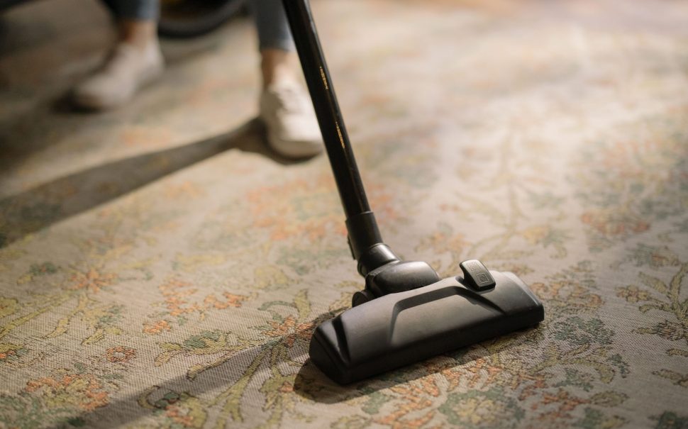 A carpet being cleaned (Credit: Free to use from Pexels)